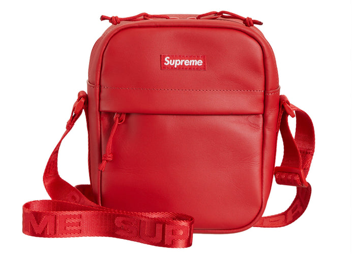 Supreme Leather Shoulder Bag (Red)