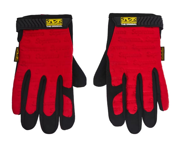 Supreme Mechanix Leather Work Gloves (Red)