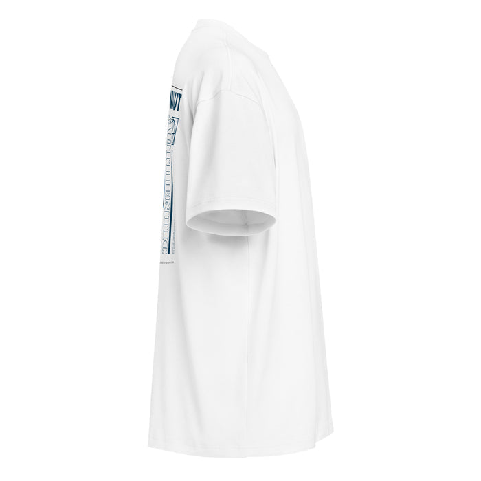 T-shirt boxy Astronaut Solar System blanc profil droit
