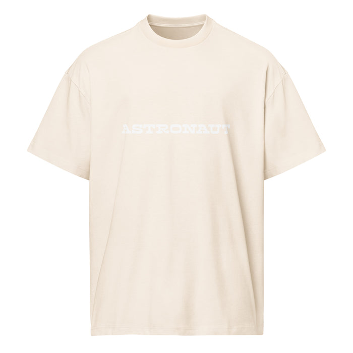 T-shirt boxy Astronaut Solar System blanc vintage face - uni sans imprimé
