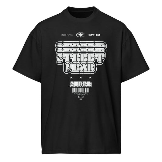 T-shirt boxy Street Wear Super Graffiti noir face - graffiti Street Wear Super