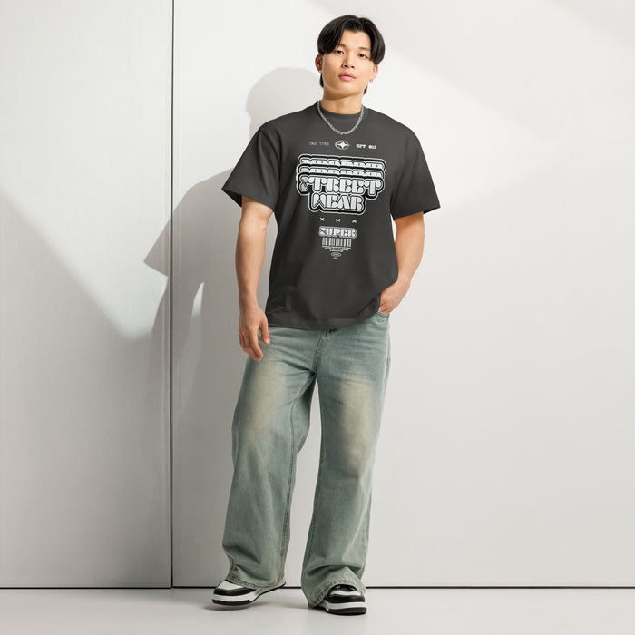 T-shirt boxy Street Wear Super Graffiti noir vintage face - graffiti Street Wear Super