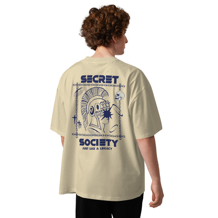T-shirt col montant Secret Society pierre dos - grand guerrier spartiate tatouage