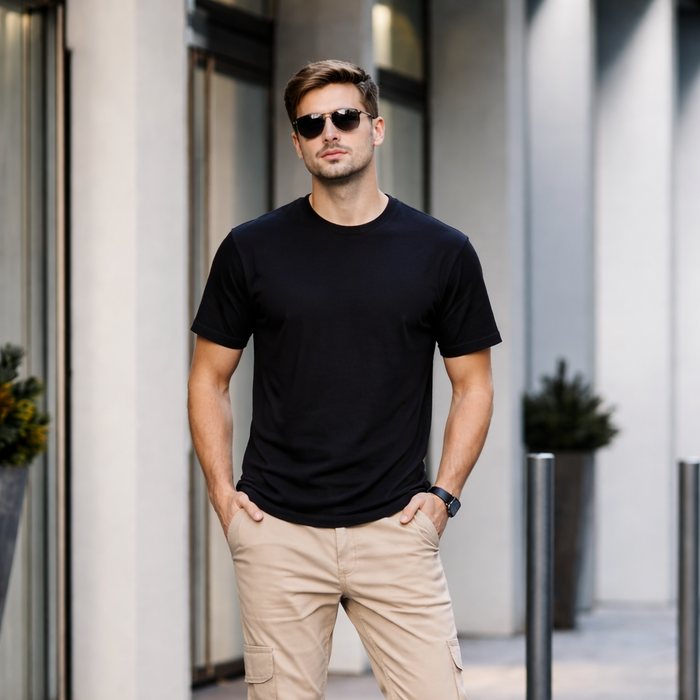 T-shirt noir homme streetwear