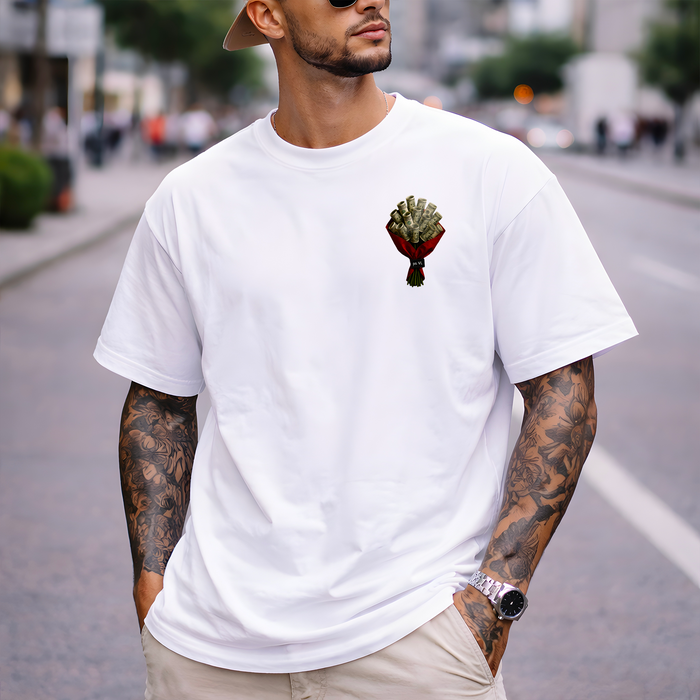 T-shirt oversize Money Bear ours rouge argent – streetwear