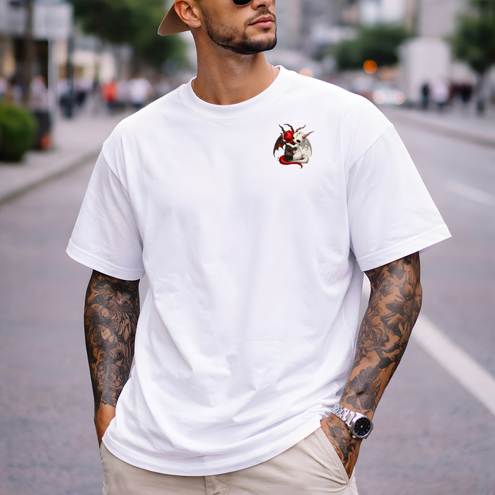 T-shirt streetwear angel dark Drowning in thoughts design oversize