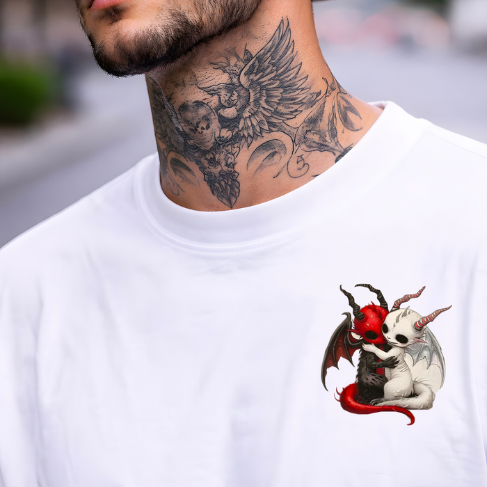 T-shirt streetwear angel dark Drowning in thoughts design oversize