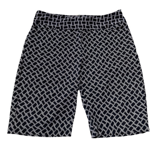 Tail White Label Pull-On Shorts Black & White Woven Pattern Size 14