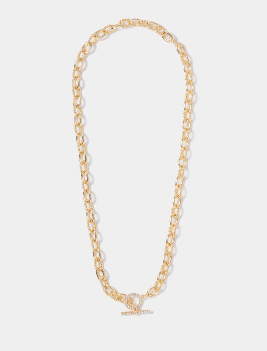 Talia T-Bar Necklace 0 Gold Forever New