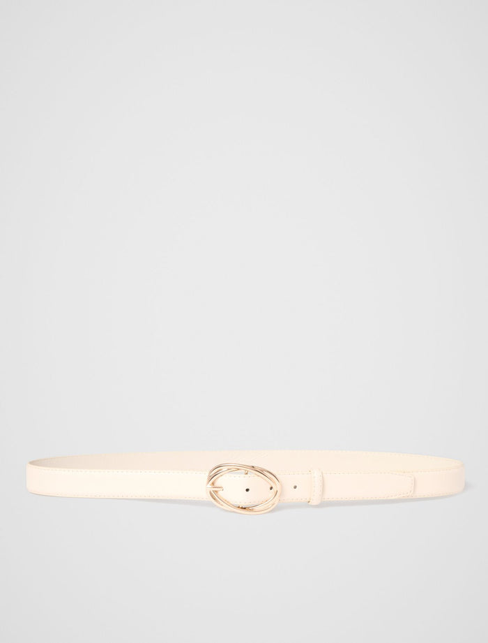 Tara Twist Buckle Belt Ivory Forever New