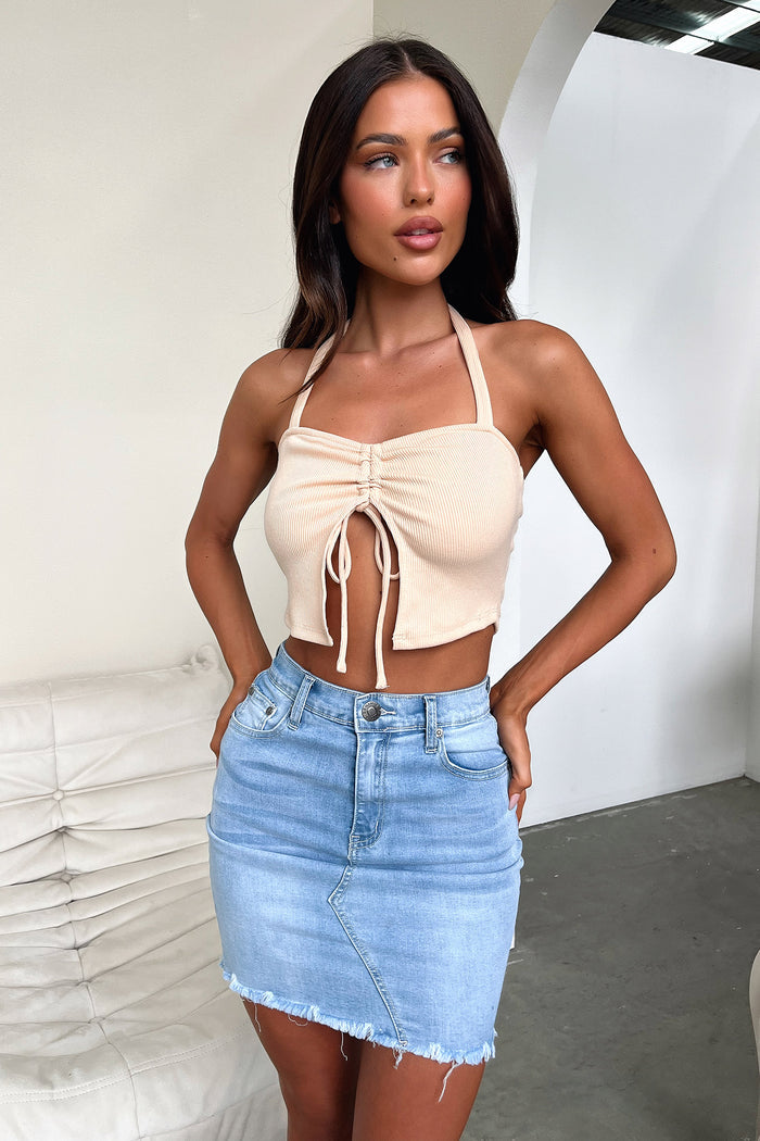 Teddy Denim Skirt