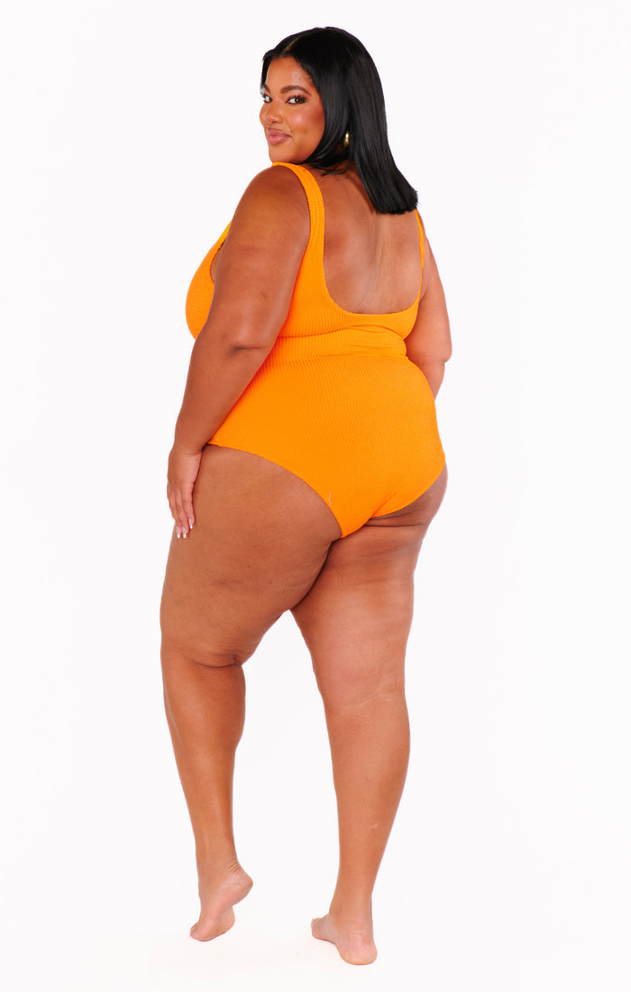 The Scrunch One Piece ~ Bright Orange Scrunch
