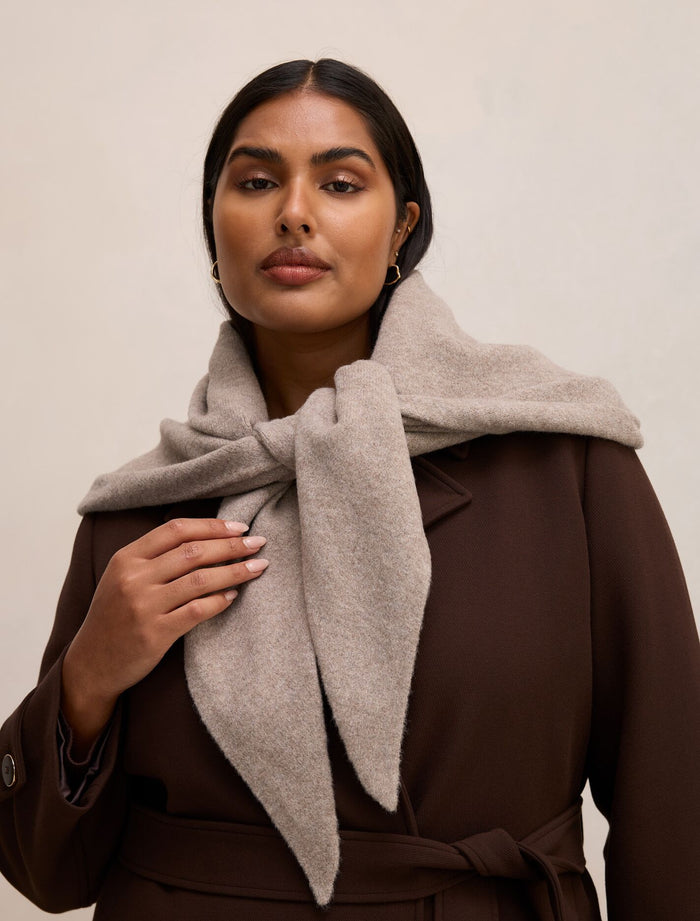 Tina Triangle Scarf 0 Mocha Forever New