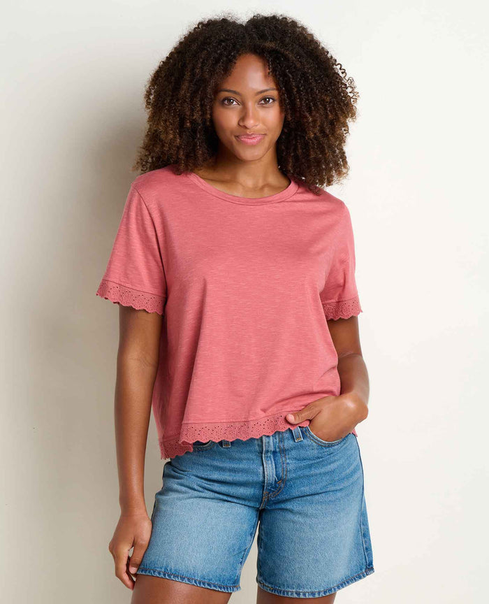 TOAD&CO CLARA TEE DUSTY CEDAR WOMENS T-SHIRT
