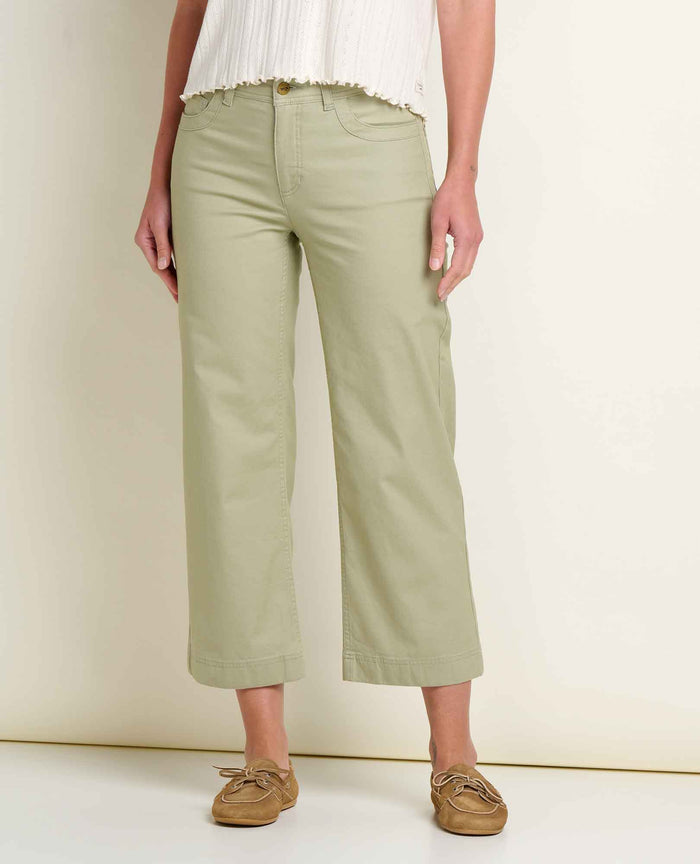 TOAD&CO EARTHWORKS WIDE LEG CROP PANT YUCCA WOMENS PANT