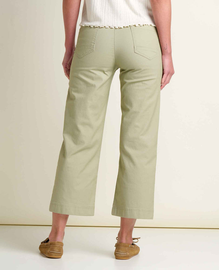 TOAD&CO EARTHWORKS WIDE LEG CROP PANT YUCCA WOMENS PANT