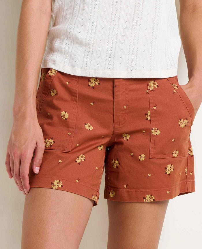 TOAD&CO EATHWORKS CAMP SHORT COPPER PRINT WOMENS SHORTS