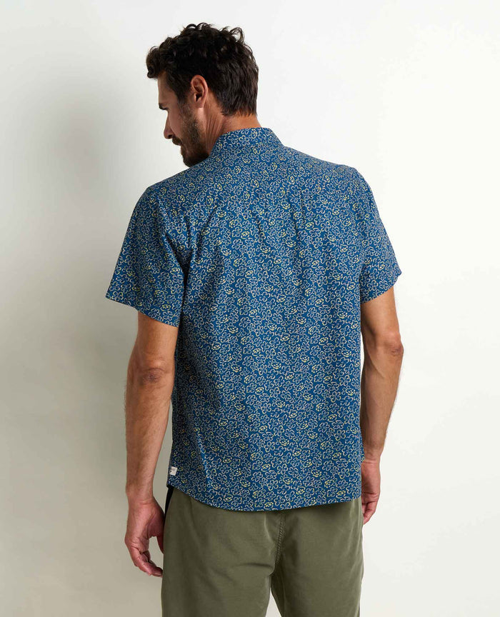 TOAD&CO FLETCH SHORT SLEEVE BUTTON DOWN CANAL PRINT MENS SHIRT