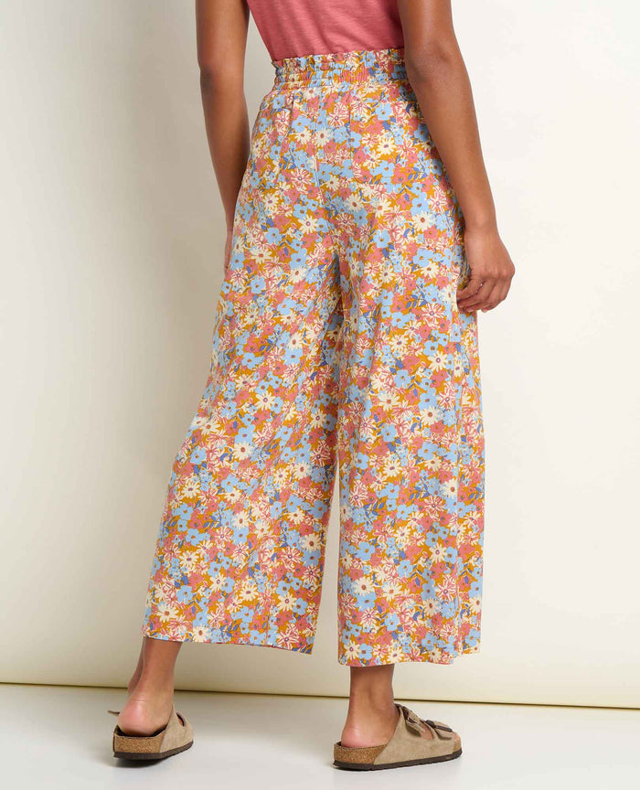 TOAD&CO SUNKISSED WIDE LEG CROP PANT SUNSET PRINT WOMENS PANT