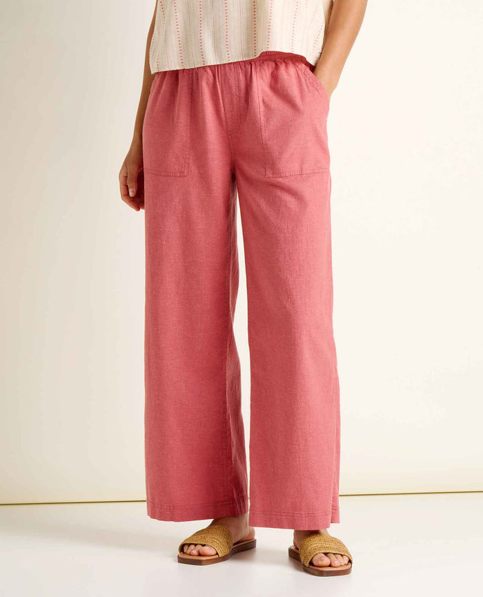 TOAD&CO TAJ HEMP WIDE LEG PANT DUSTY CEDAR WOMENS PANT