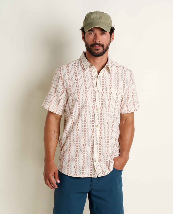 TOAD&CO TREESCAPE SALT SHORT SLEEVE BUTTON DOWN MENS SHIRT
