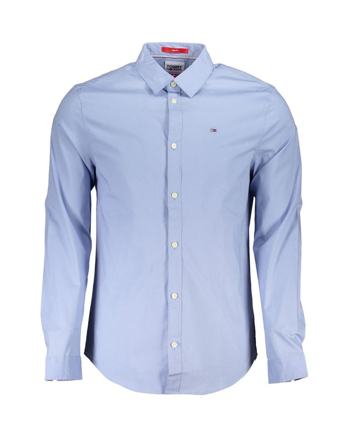 Tommy Hilfiger Azure Cotton Men's Shirt