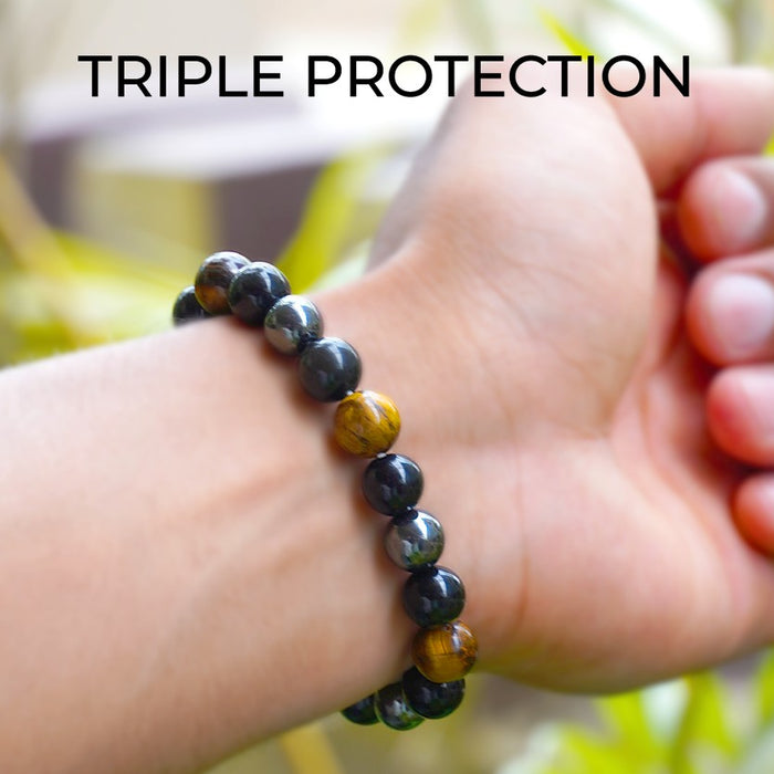 Triple Protection Beads Bracelet