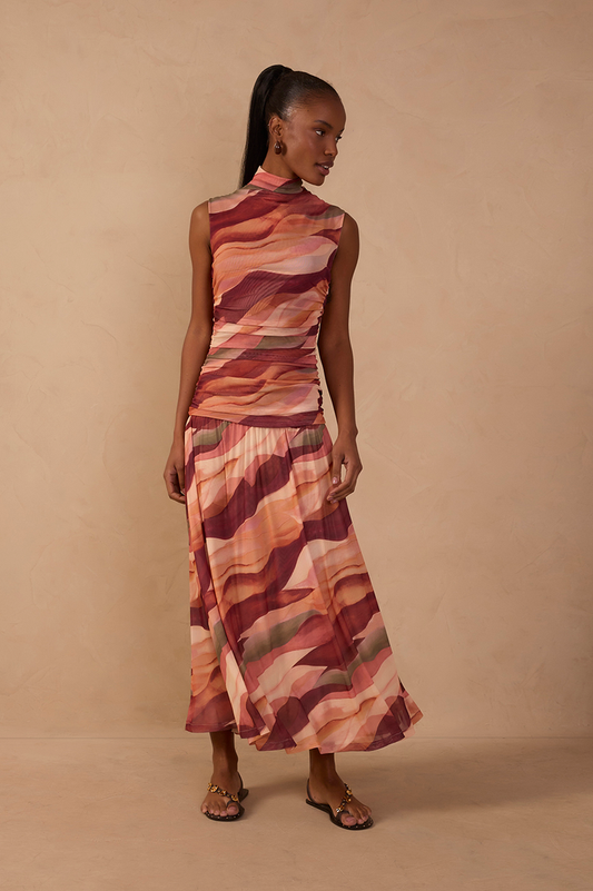 Tulle Dunas Print Dress_1