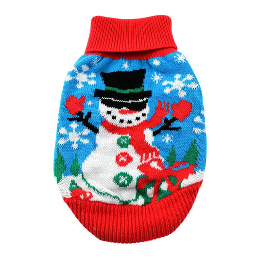 COMBED-COTTON-CABLE-KNIT-DOG-SWEATER-UGLY-SNOWMAN