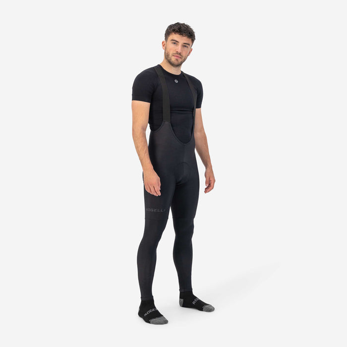 Rogelli Ultracing lange fietsbroek heren zwart gedragen voorkant.