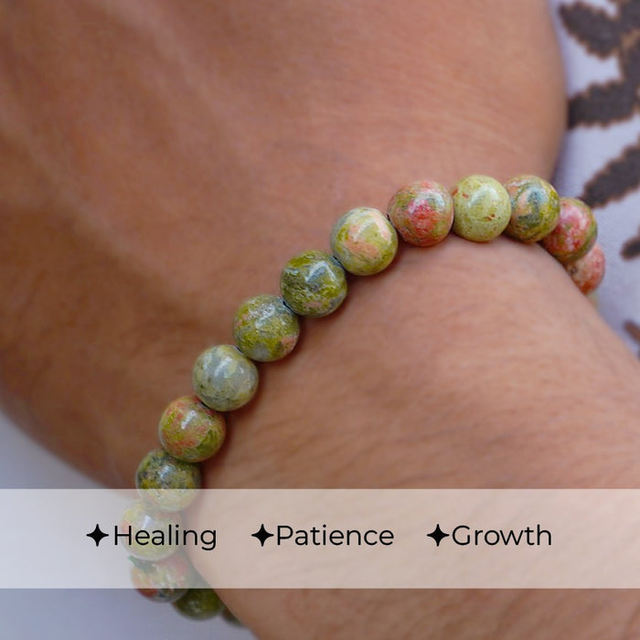 Unakite Beads Bracelet