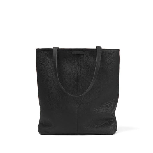 Uptown Vertical Tote Black Pebble