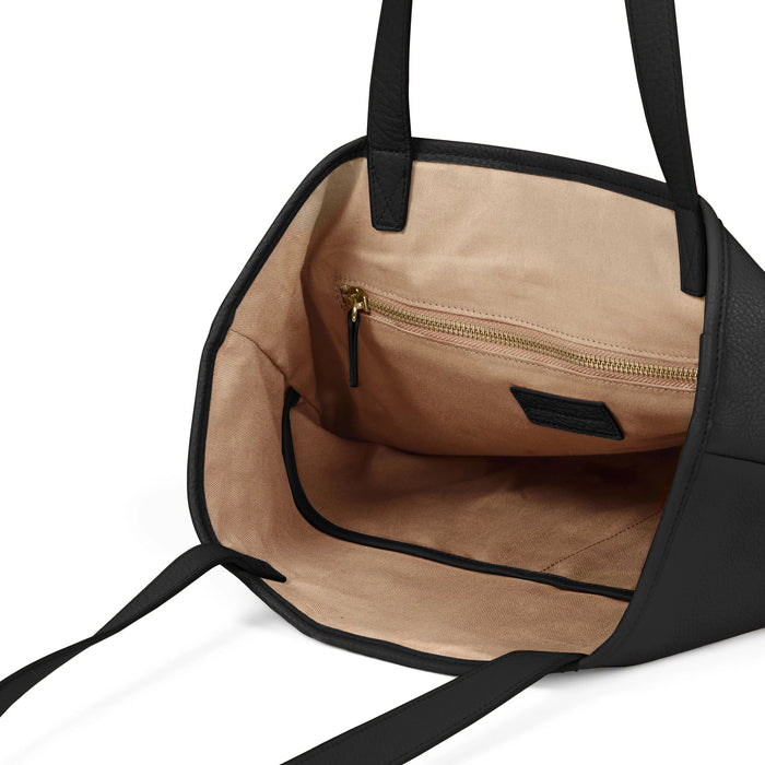 Uptown Vertical Tote Black Pebble