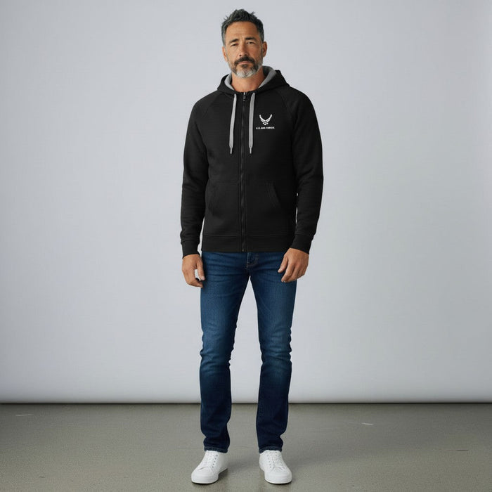 U.S. Air Force Men's Victory Full Zip Hood Tall (Black)*