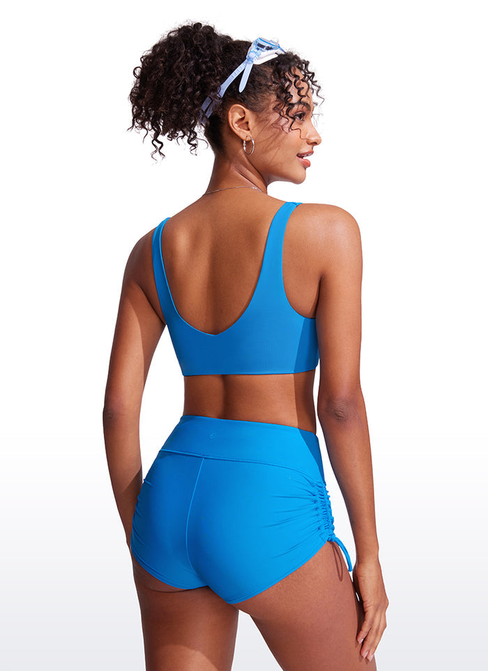 CRZ YOGA V Neck Bikini Padded Tops Swimsuit Madagascar Blue