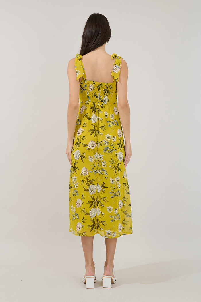 Viejo Tie Strap Midi Dress Verisa Floral