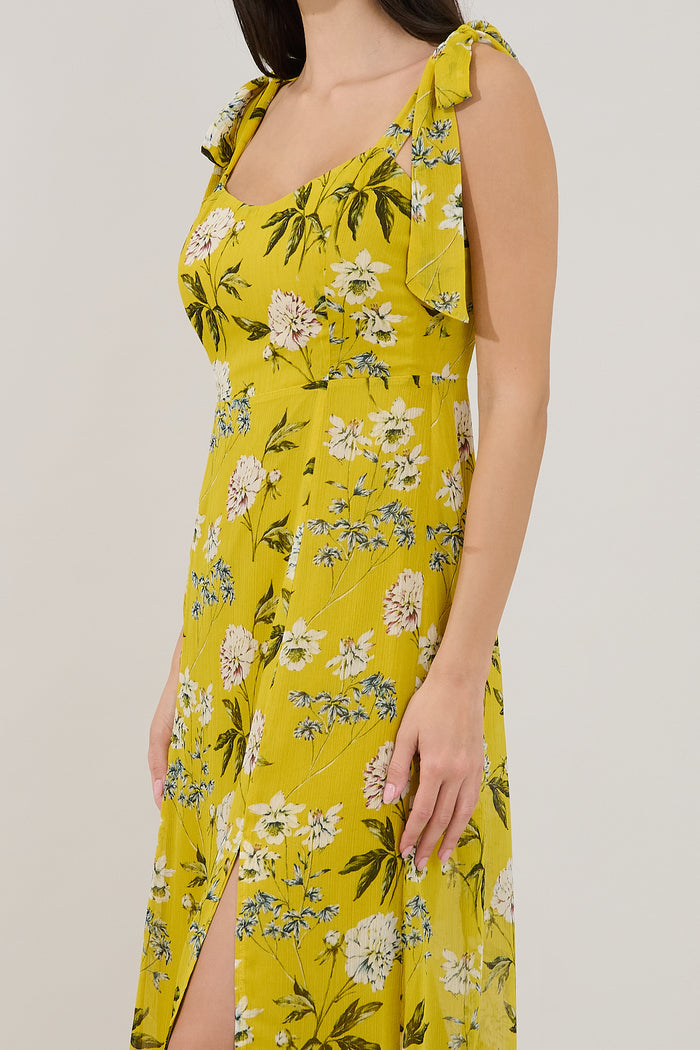 Viejo Tie Strap Midi Dress Verisa Floral