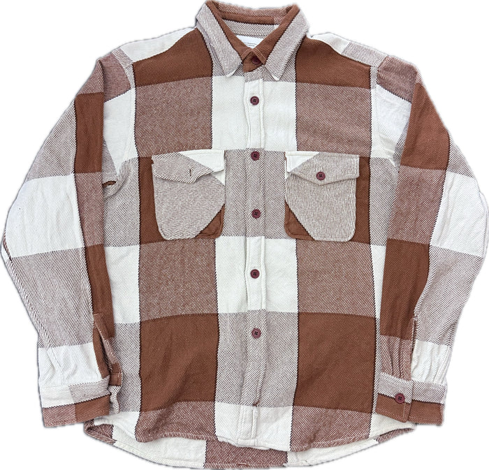 Vintage Stussy Checkered Flannel Brown (WORN)