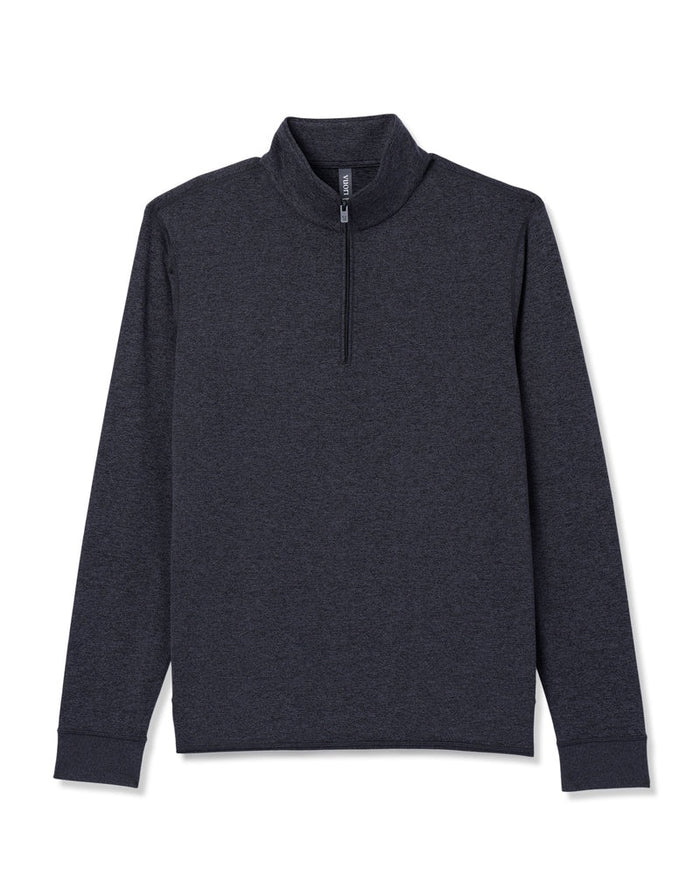 VUORI PONTO HALF ZIP MOCK NECK CHARCOAL HEATHER MENS SWEATSHIRT
