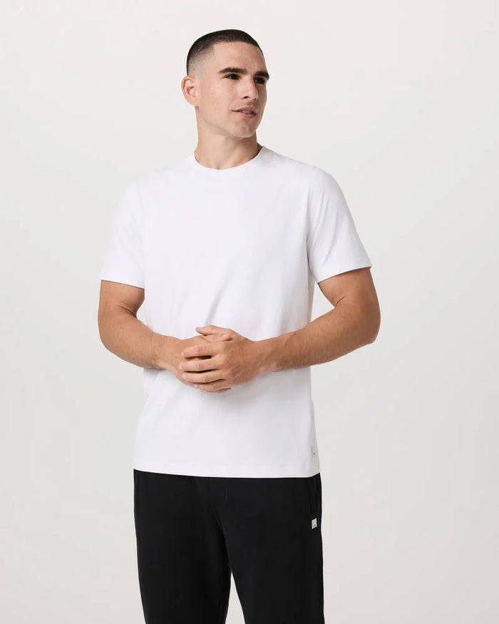 VUORI PONTO PERFORMANCE TEE WHITE MENS T-SHIRT