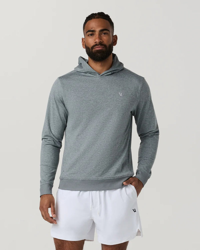 VUORI PONTO PULLOVER HOODIE FOGGY BLUE HEATHER MENS HOODY
