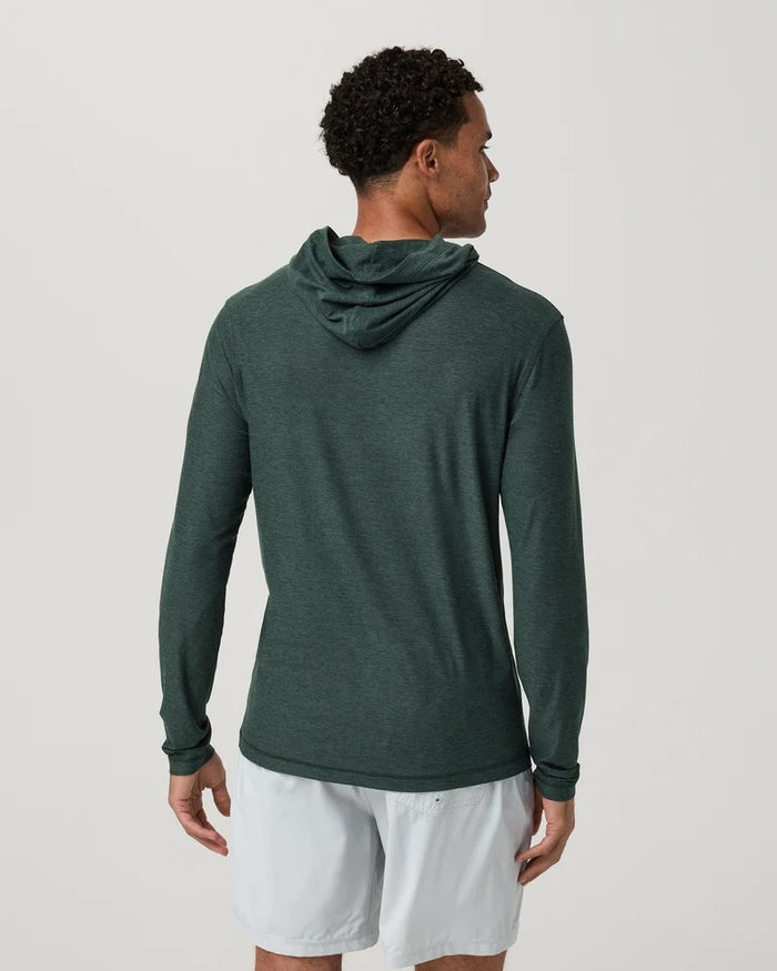 VUORI STRATO TECH HOODIE HEMLOCK HEATHER MENS HOODY