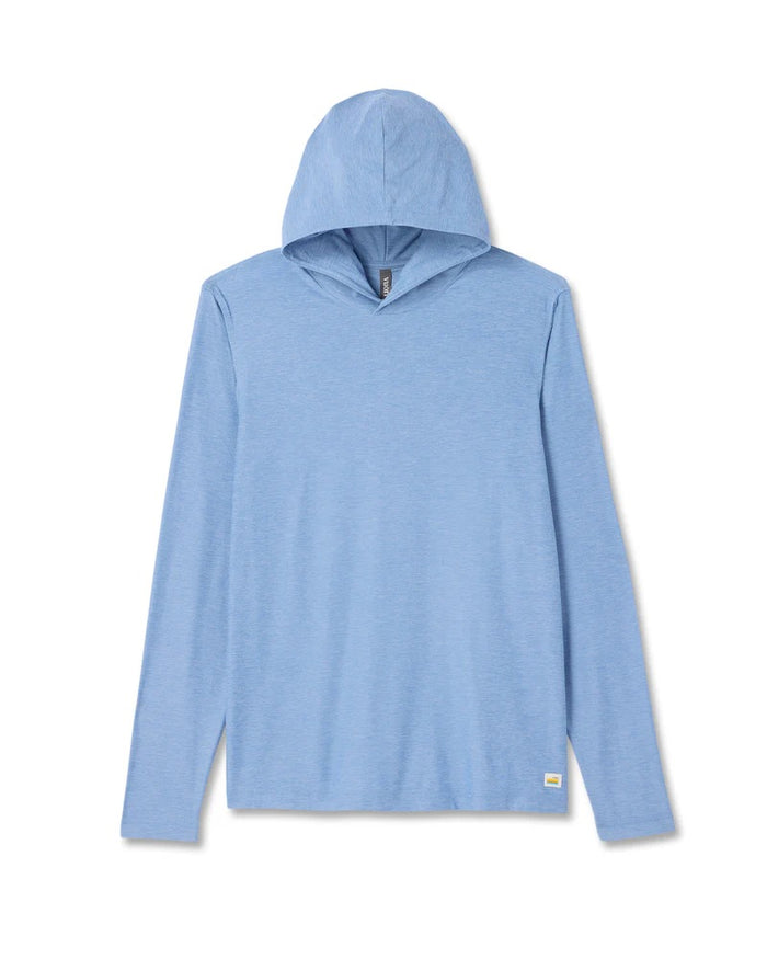 VUORI STRATO TECH HOODIE ISLE BLUE HEATHER MENS HOODY