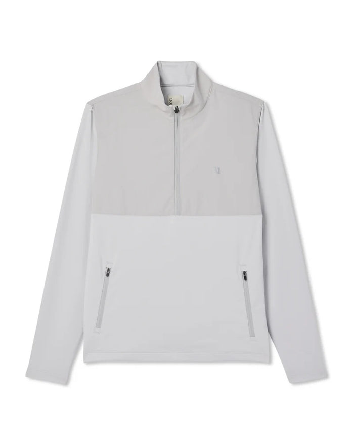 VUORI SUNDAY ELEMENT HALF ZIP FROST GREY MENS SWEATSHIRT