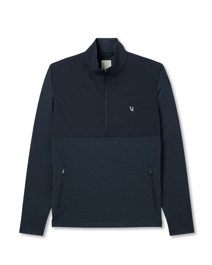 VUORI SUNDAY ELEMENT HALF ZIP INK HEATHER MENS SWEATSHIRT