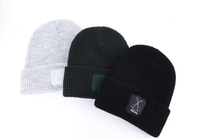 Waffle Beanie - Heather Grey