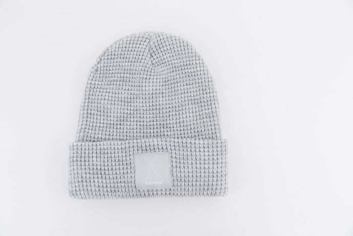 Waffle Beanie - Heather Grey