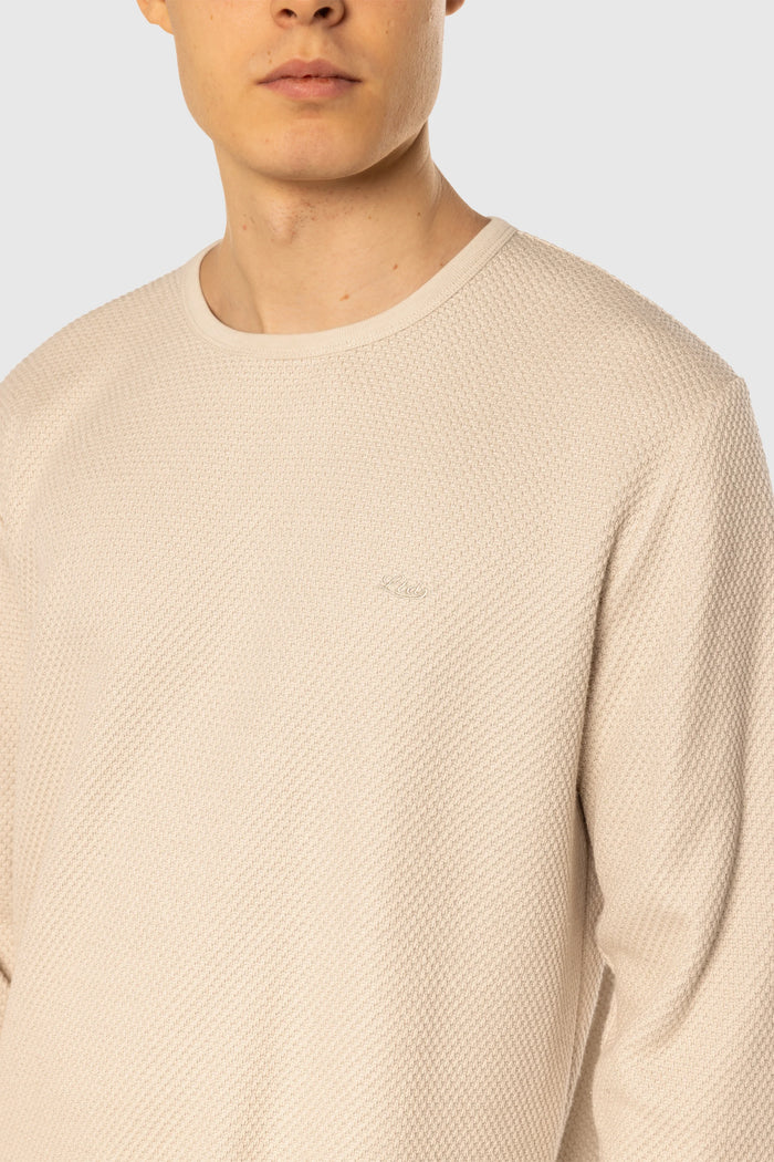 Waffle Knit Long Sleeve Long Sleeves - Back