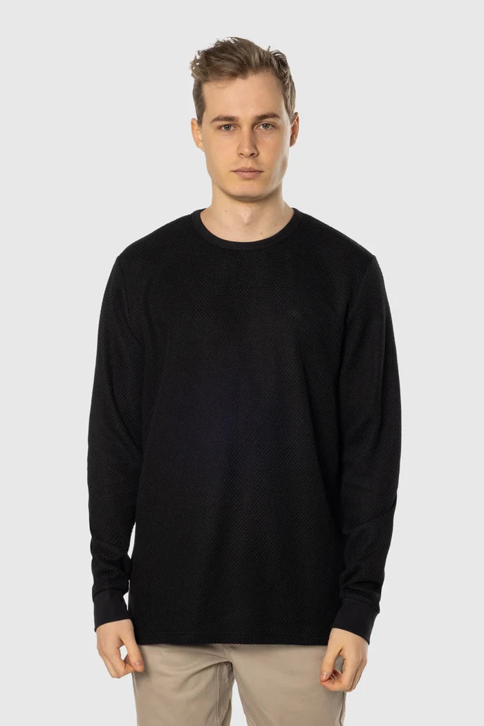 Waffle Knit Long Sleeve Long Sleeves - Alternate 2