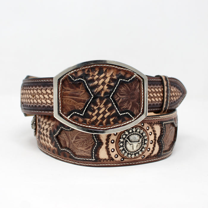 Western Embossed Concho Belt